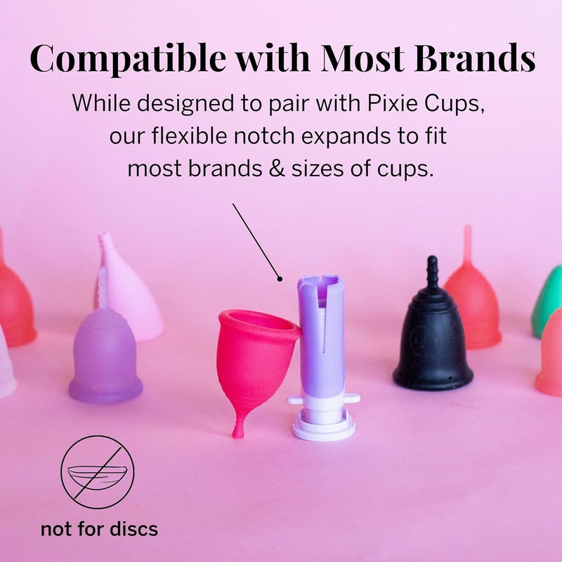 Pixie Cup Pixie Menstrual Cup Applicator - Inserts Like A Tampon - Every Woman Can Now Use Period Cups - Perfect for Long Nails - Self Sanitizer TPE Properties - Travel Case (Cup Applicator) - Image 3